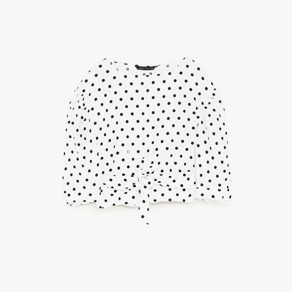 *SOLD ON MERC* ZARA Polka Dot Top - Picture 6 of 6